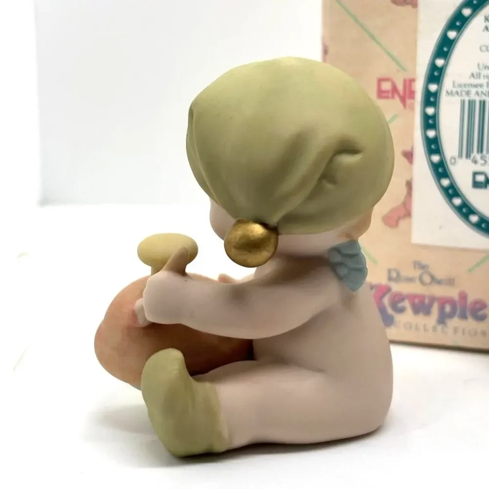 VTG 1994 Enesco, Rose O'Neill Porcelain Kewpie Doll Dressed as Elf Figure w/Box